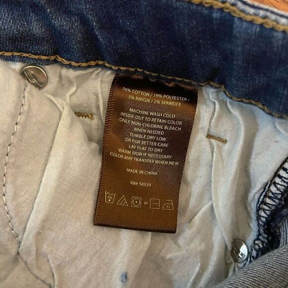 Kut from the Kloth Medium Wash Skinny Jeans Ankle Zips Size 10 - Picture 4 of 5